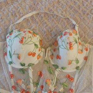 Victorias secret bustier strawberry